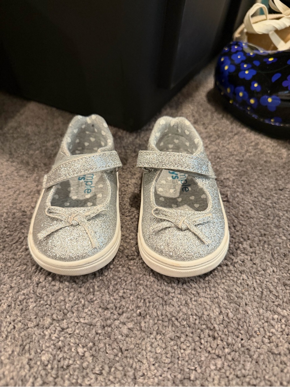 Carter's Silver Glitter Mary Jane Shoes for Kids